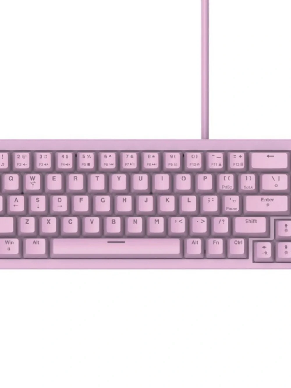 Compact Mechanical Keyboard - Lavender Pink Keyset